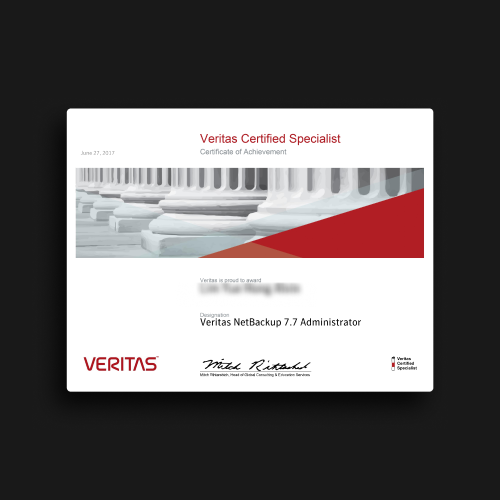 Veritas NetBackup Administrator