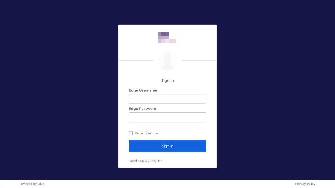 Example of a phishing site
