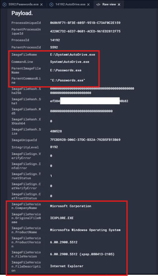 Fig. 4. Process context of “AutoDrive.exe