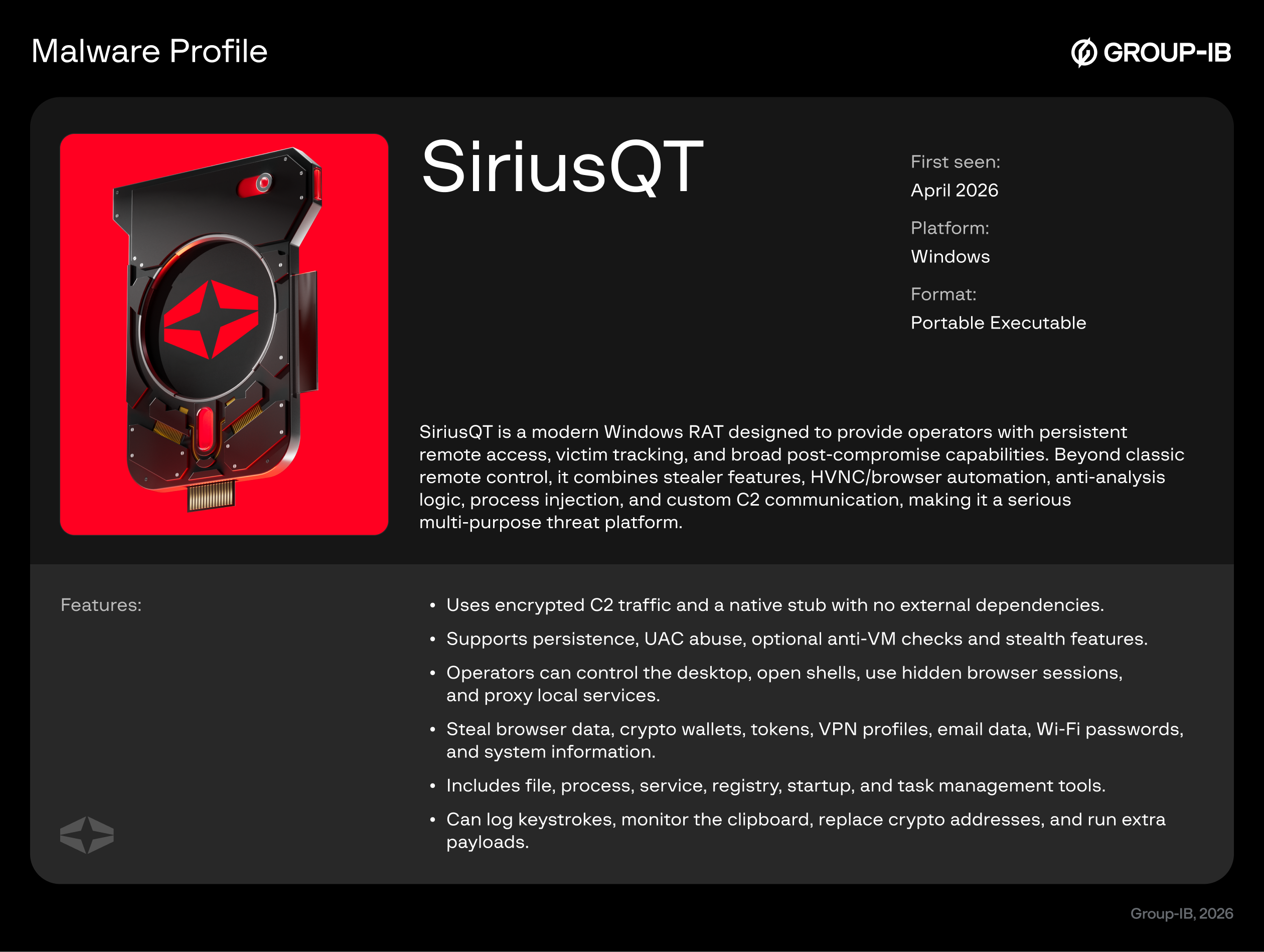 SiriusQT_Malware Profile