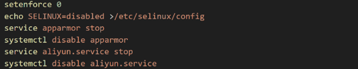 Disabling AppArmor and SELINUX