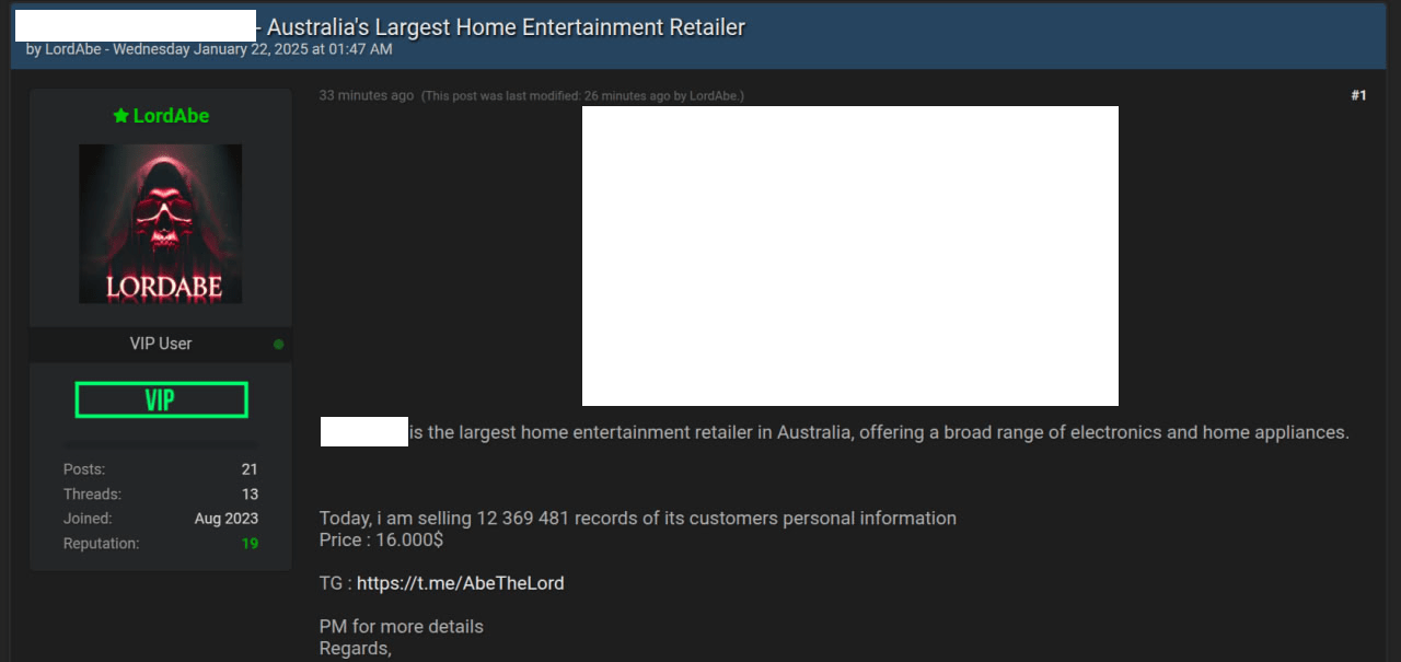 Figure 13: Dark Web forum scammers