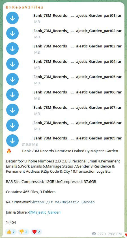Figure 17: BF Repo V3 republishing of data leaks