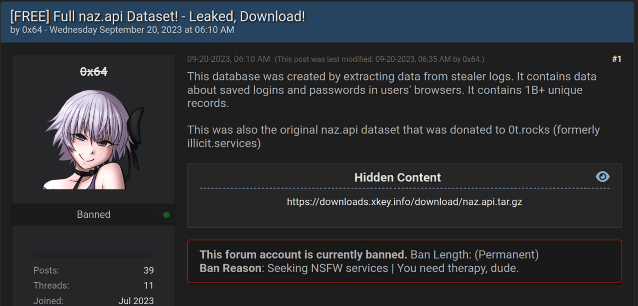 Figure 20: Naz.API republication 