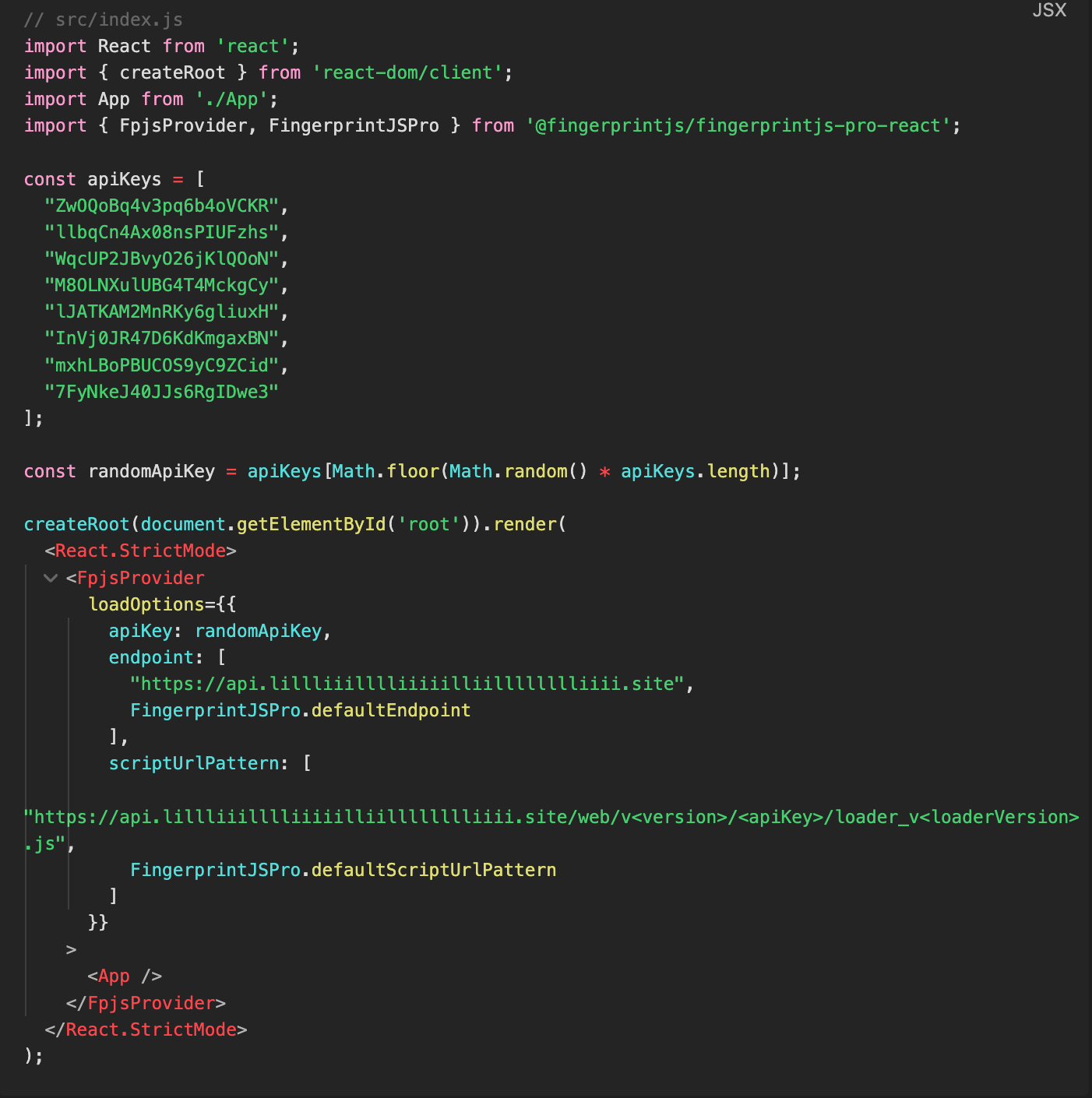 Figure 11. An example of routing FingerprintJS API requests through a custom domain.