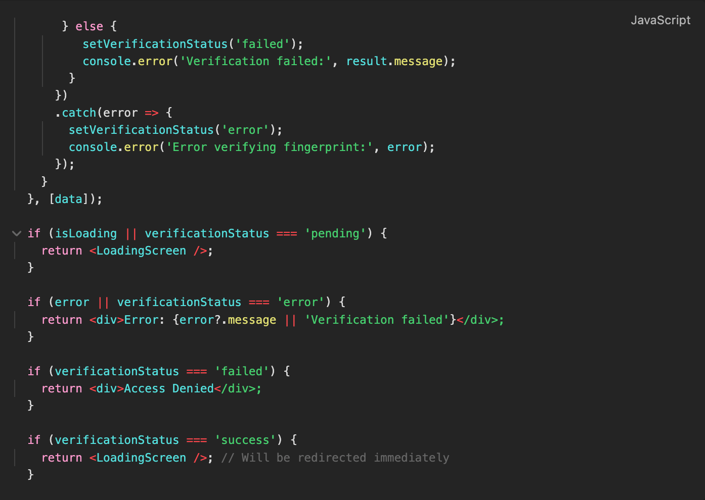 Figure 16. Access Control Logic Based on Fingerprint Verification Status