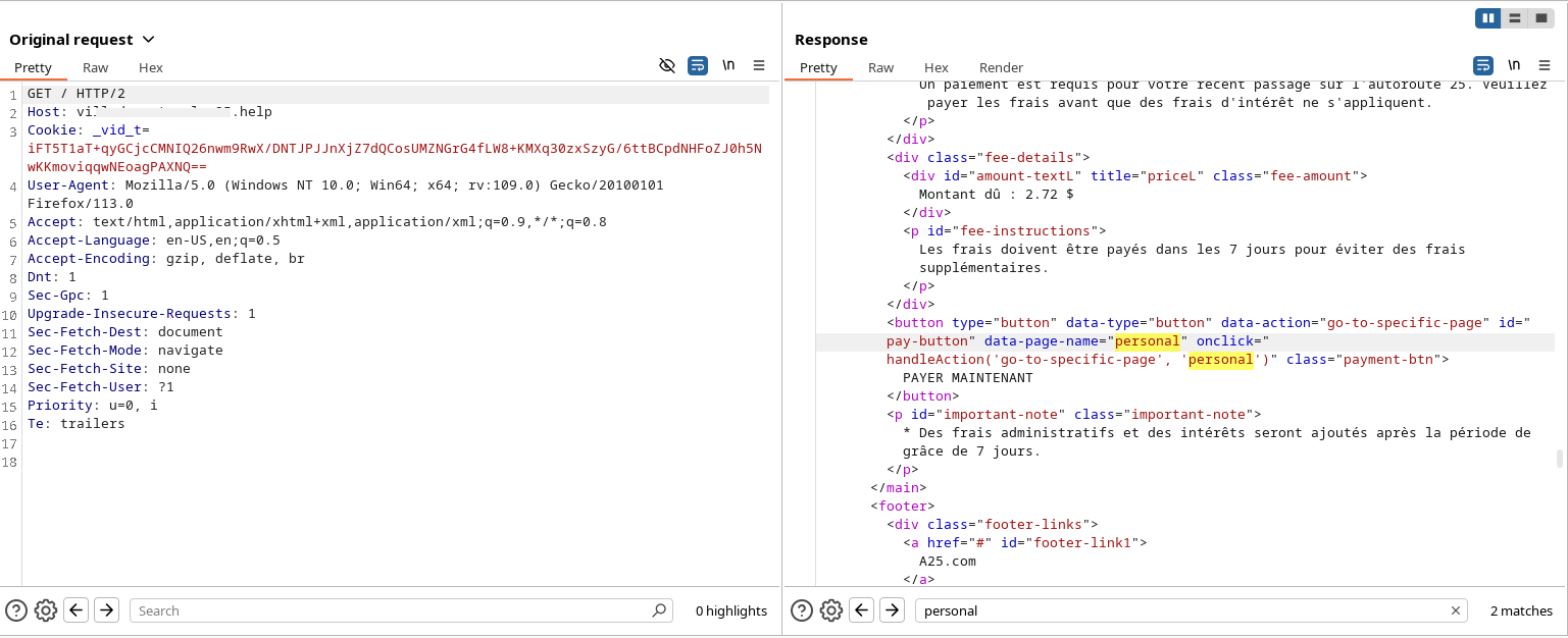 Figure 21a. Before editing the cookie field.