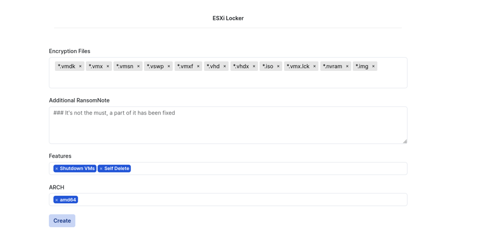Figure 7. ESXi Locker panel for affiliates