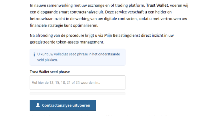 Figure 4, The Seed phrase theft, in Dutch and translated into English Figure 4, The Seed phrase theft, in Dutch and translated into English
