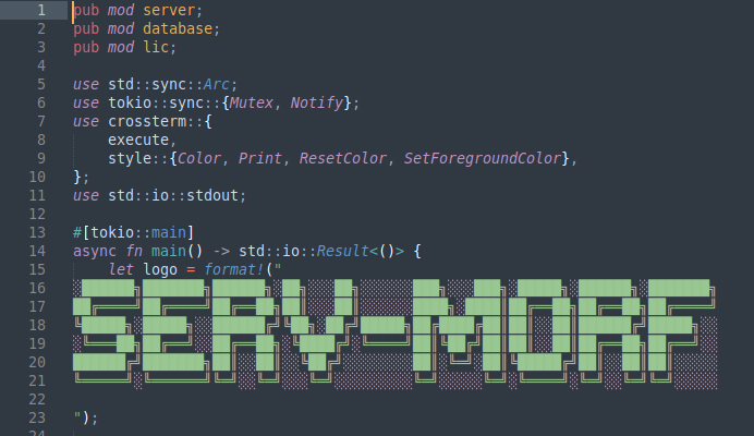 Figure 12. A screenshot of the Morf_server application code.