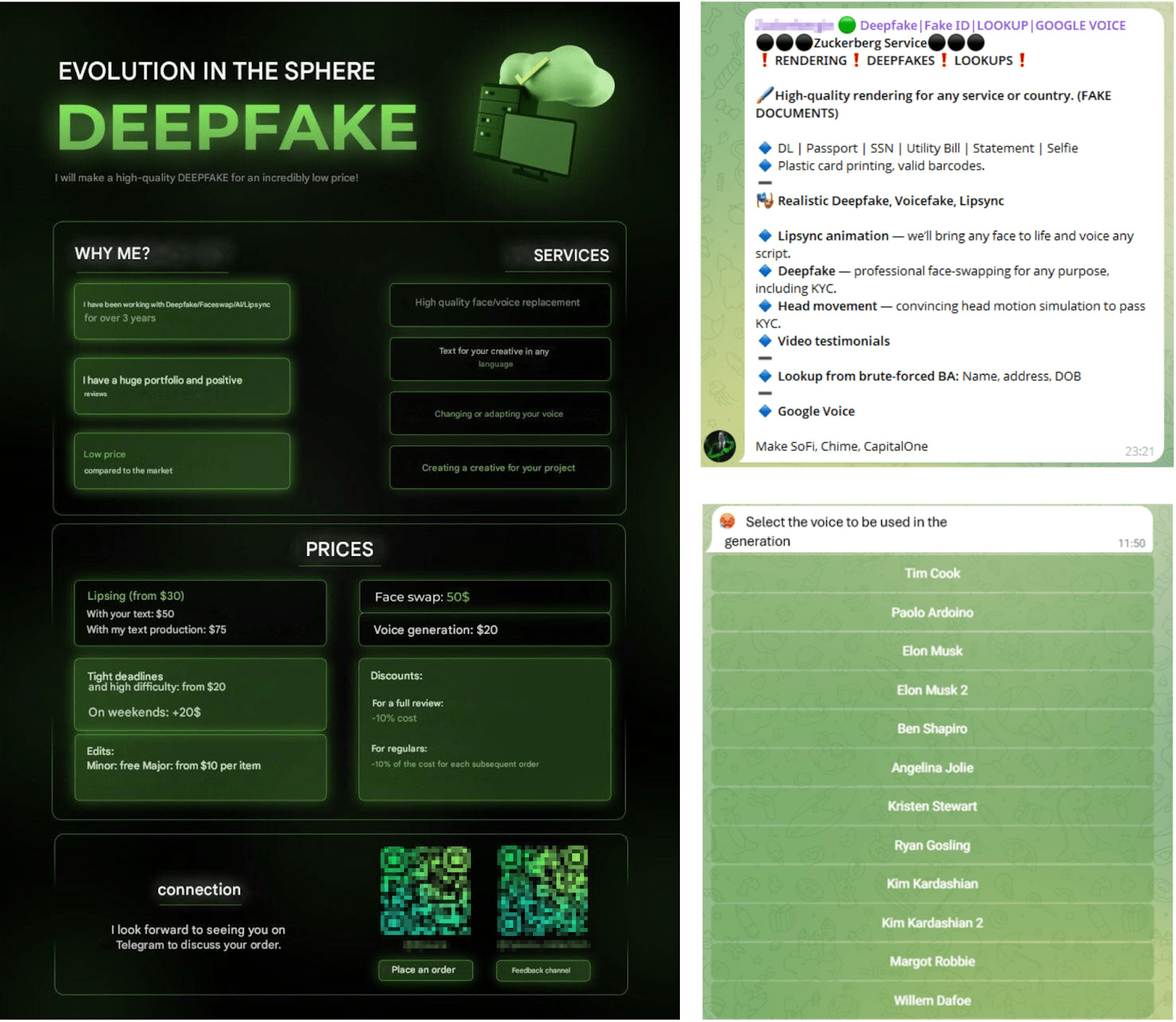 Figure 1. A screenshot of a deepfake services (original and translated into English)