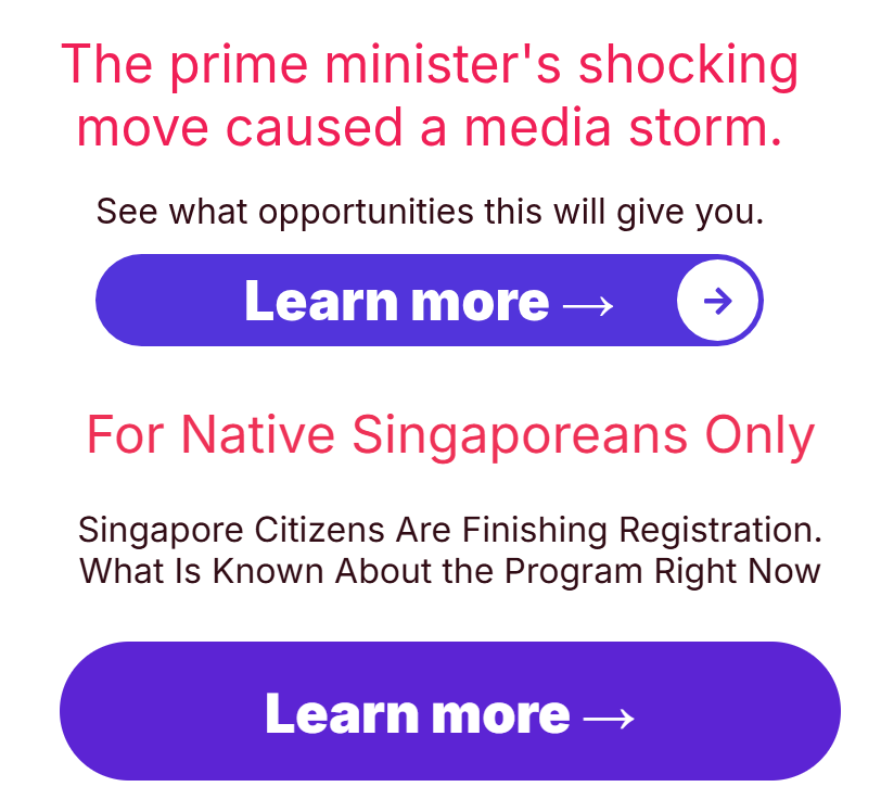Figure 3. Two screenshots of the intermediary landing page where a brief statement and call-to-action button is shown.