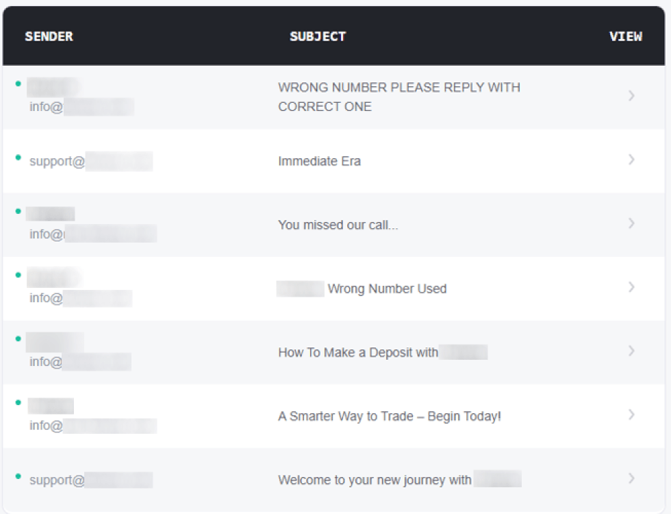 Figure 13. Platform representatives will persistently try to get the users to provide a valid telephone number in order to move the conversation to a telephone call.