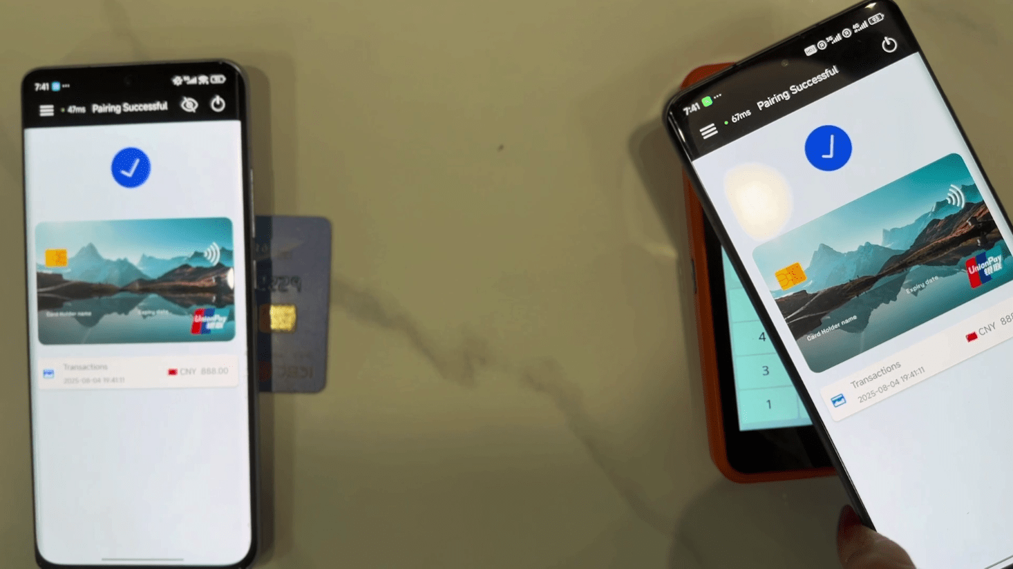 Figure 5f. NFU Tapper used with a POS terminal Figure 5f. NFU Tapper used with a POS terminal