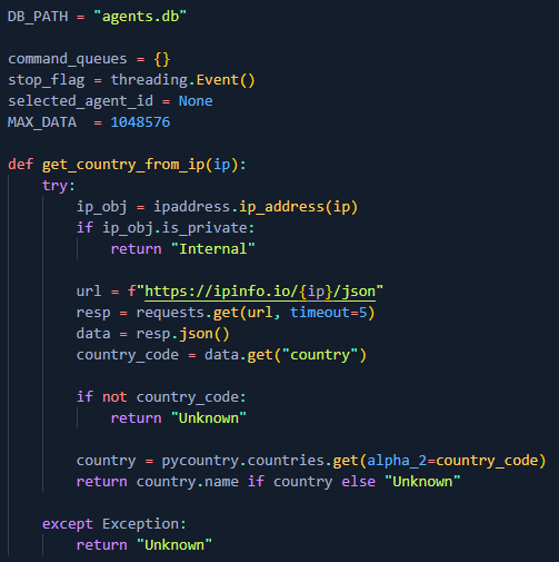 Figure 13. HTTP_VIP C2 server logic for determining victim location.