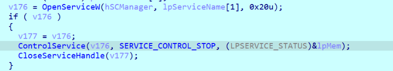 Figure 33. Stop processes.