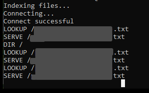 Figure 18. Log of the tool in the criminal's host.
