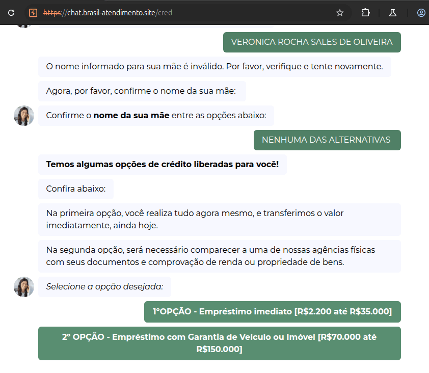 Image 4: After the information is validated, they offer loan options, asking the users for the type of repayment, the amount, the due date, and the funds transfer method. Image 4: After the information is validated, they offer loan options, asking the users for the type of repayment, the amount, the due date, and the funds transfer method.