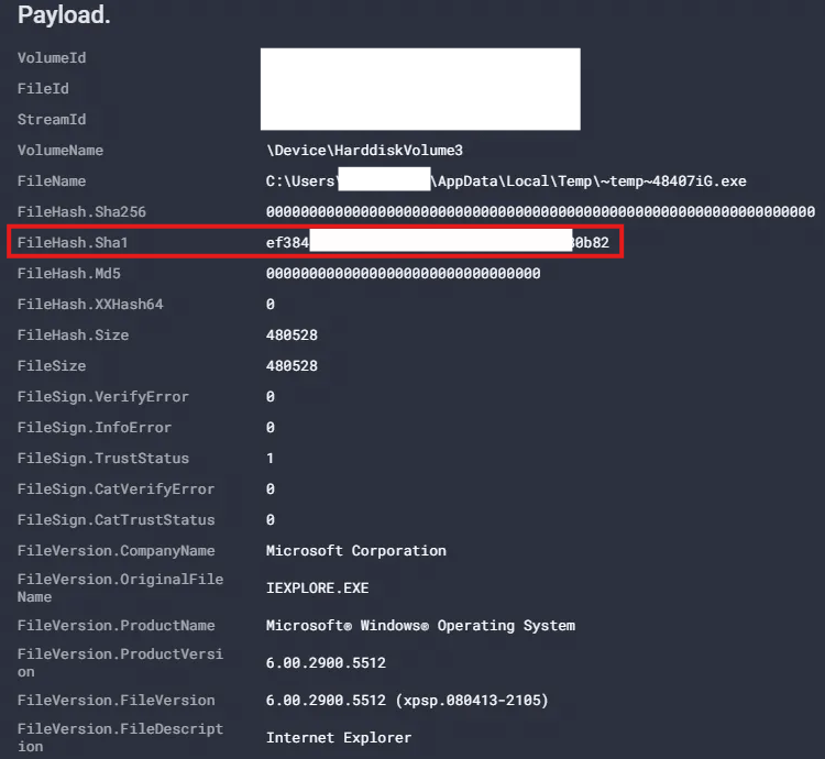 Fig. 5. File created by “Autodrive.exe”